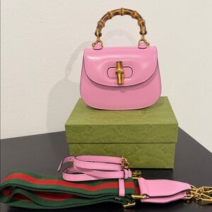 Gucci Pink Mini Bag with Bamboo Handle
